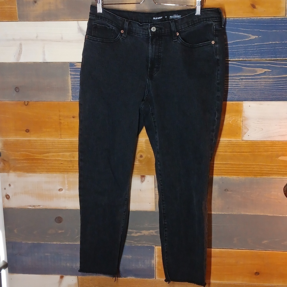 Old Navy O.G. Straight Jean High-rise 14 Black Wash